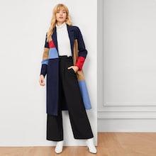 Shein Cut And Sew Longline Coat