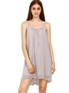 Shein Spaghetti Strap Hollow Shift Neon Grey Braces Sun Slip Dresses