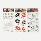 Shein Lip & Moon Tattoo Sticker 3pcs