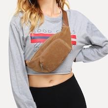 Shein Pocket Front Zipper Bum Bag