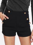 Shein Gold Button Detail Shorts