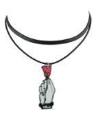 Shein Black Color Fashion Sexy Holding The Rose Necklace