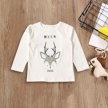 Shein Toddler Boys Deer & Letter Print Tee