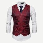 Shein Men Double Breasted Paisley Print Waistcoat