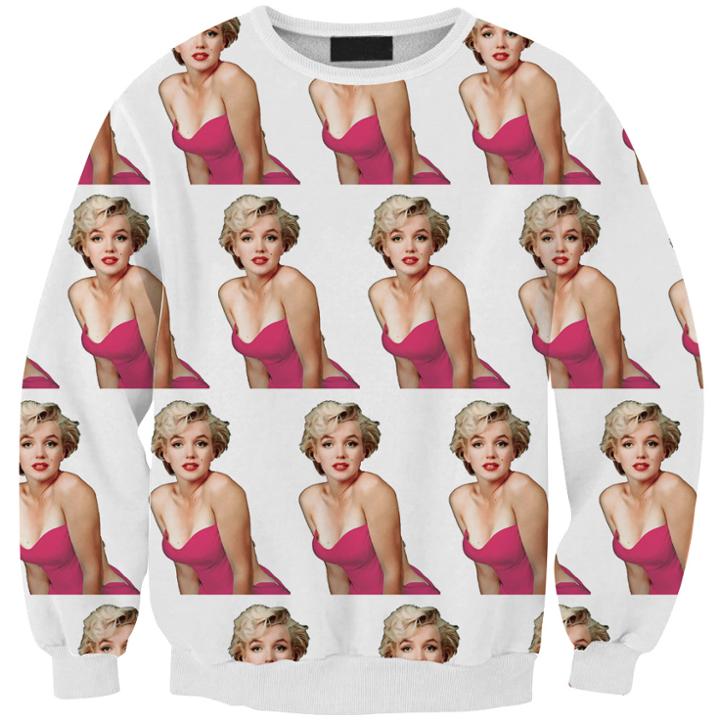 Shein The New 3d Digital Printing Sexy Lady Monroe Sweatshirts