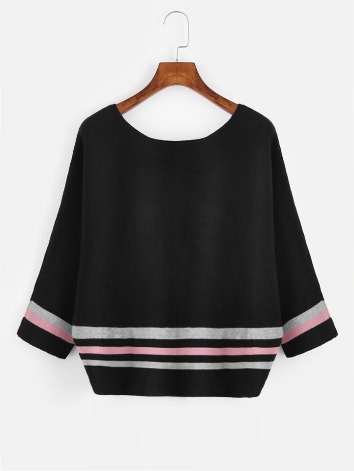 Shein Stripe Panel Jumper
