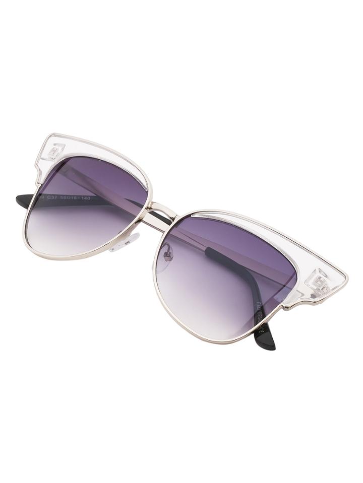 Shein Transparent Browline Square Sunglasses