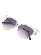 Shein Transparent Browline Square Sunglasses