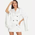 Shein Button & Pocket Front Split Blazer