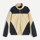 Shein Men Zip Up Color-block Teddy Jacket