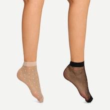 Shein Dot Mesh Socks 2pairs