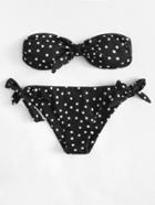 Shein Polka Dot Knot Bikini Set