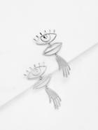 Shein Eye & Lips Design Drop Earrings