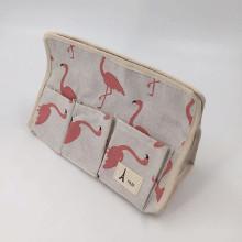 Shein Flamingo Print Storage Bag With 3 Pocket