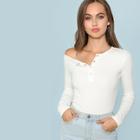 Shein One Shoulder Form Fitting Tee
