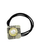 Shein Beige Simulated-pearl Colorful Square Cloth Headbands Headwear
