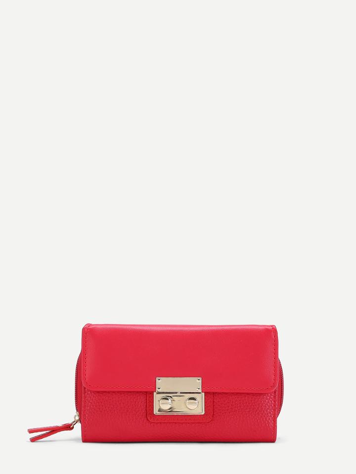 Shein Tassel Detail Pebbled Foldover Wallet
