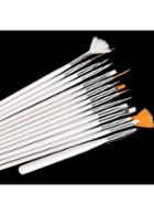 Rosewe 15pcs Polish Painting Drawing Phototherapy White Pen Brushes