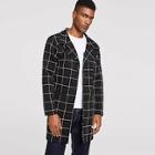 Shein Men Plaid Trench Coat