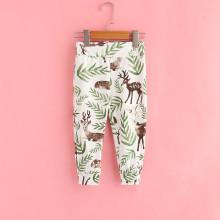 Shein Girls Elk Print Pants