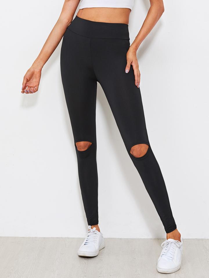 Shein Cut Out Knee Leggings