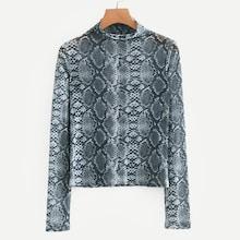 Shein Snakeskin Print Tee
