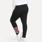 Shein Plus Floral Appliques Leggings