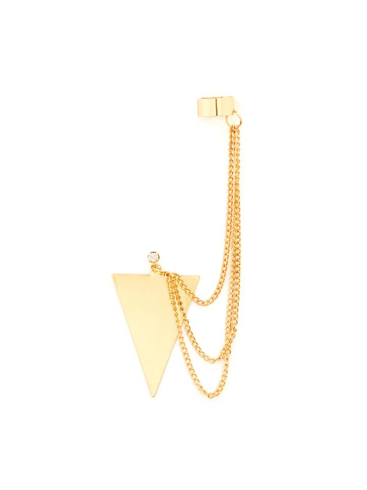 Shein Metal Triangle Design Chain Ear Cuff 1pc