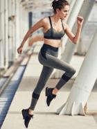 Shein Active Panel Gym Bra With Leggings