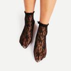 Shein Flower Pattern Lace Slouch Socks