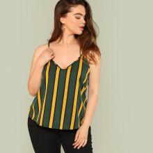 Shein Plus Striped Print Cami Top
