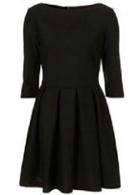 Rosewe Fine Quality Round Neck Three Quarter Sleeve Black Dress