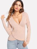 Shein Cross Over Slub Knit Tee