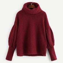 Shein Drop Shoulder Solid Teddy Jumper
