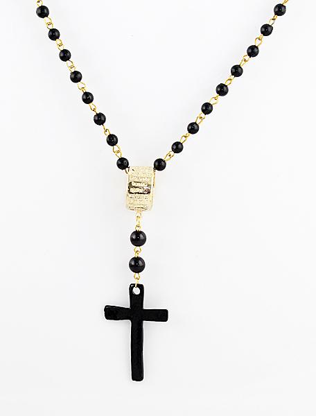 Shein Fashion Design Beaded Cross Necklace
