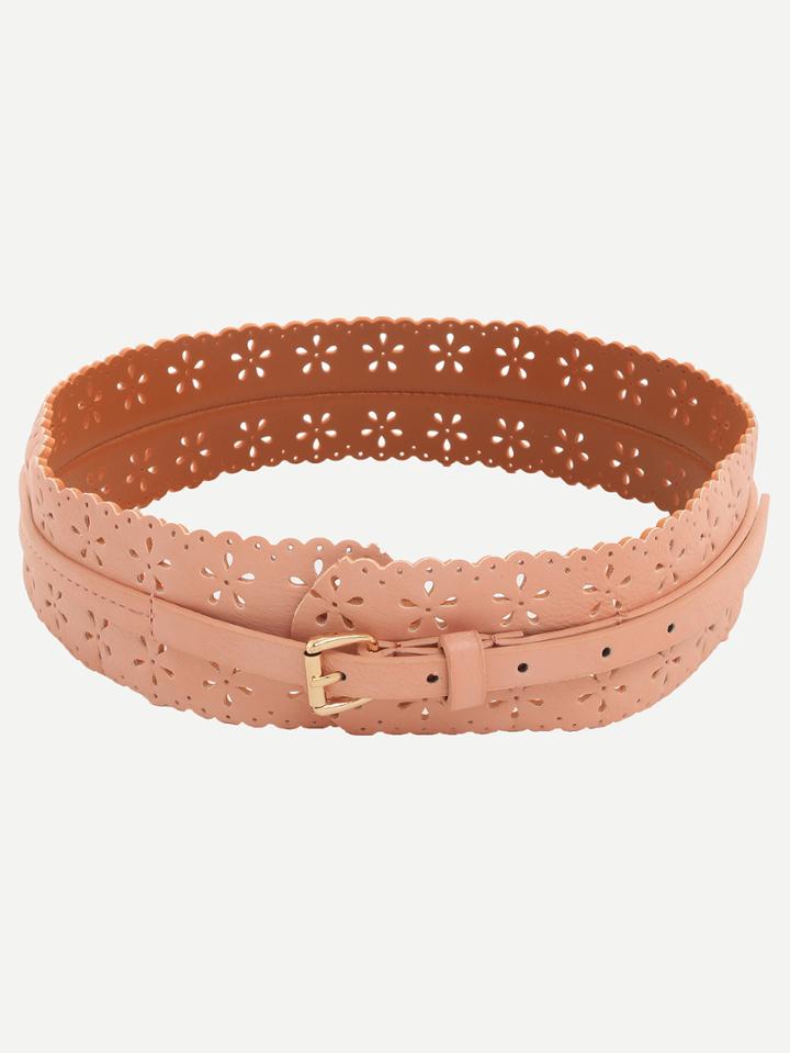 Shein Hollow Flower Buckle Wide Belt