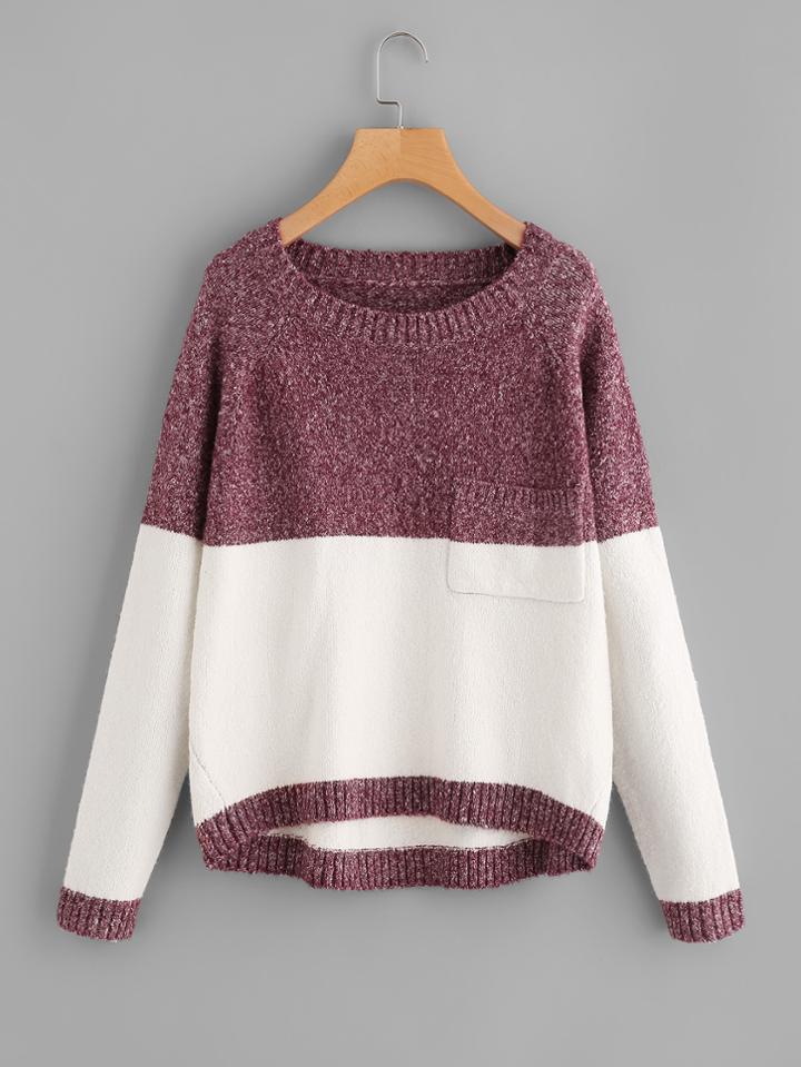 Shein Two Tone Marled Knit Jumper