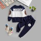 Shein Toddler Boys Letter Print Sweatshirt With Pants