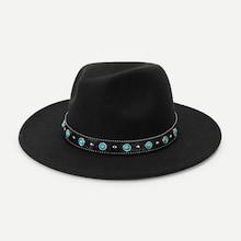 Shein Faux Jewelry Decorated Panama Hat