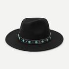 Shein Faux Jewelry Decorated Panama Hat