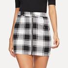 Shein Plaid Zip Front Skirt