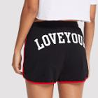 Shein Contrast Binding Letter Dolphin Shorts