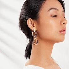 Shein Leopard Pattern Link Drop Earrings