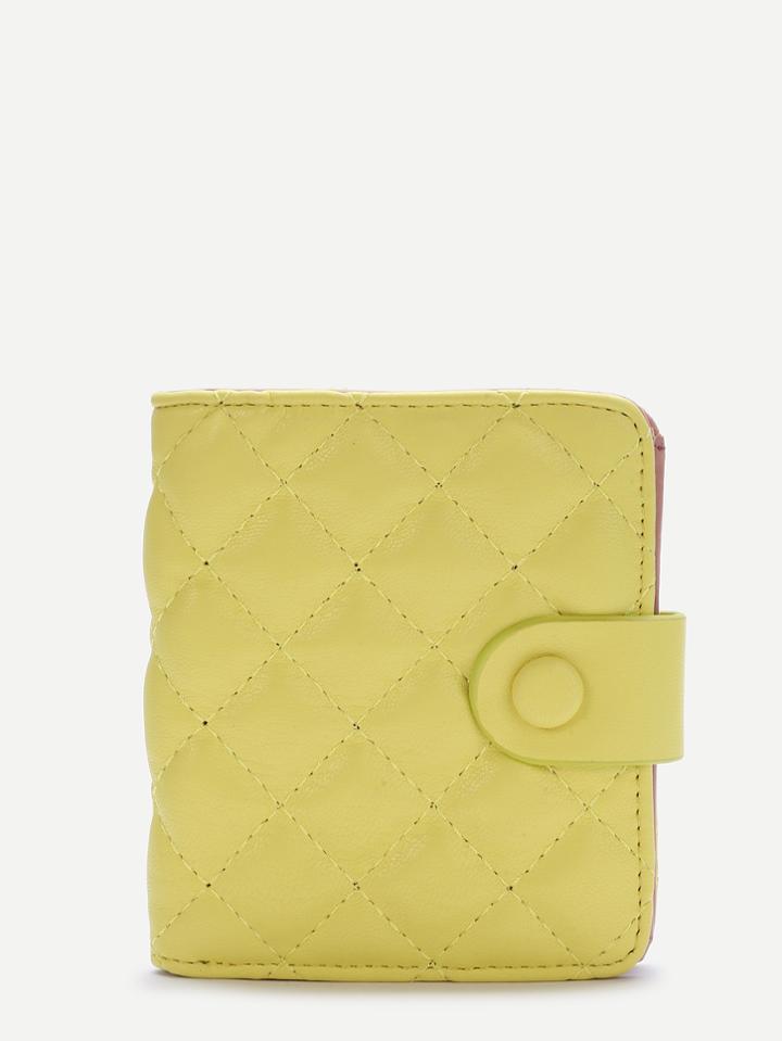 Shein Yellow Fold Snap Button Wallet