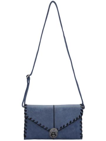 Shein Blue Zipper Buckle Pu Satchels