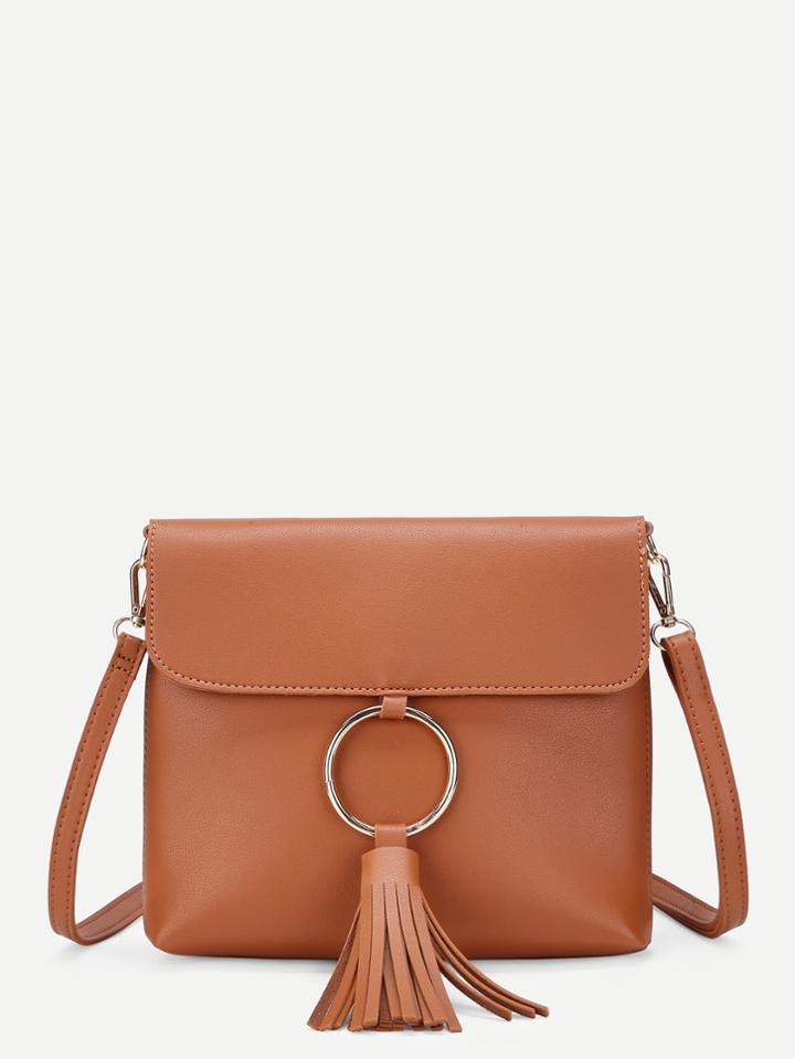 Shein Tassel Ring Front Crossbody Bag