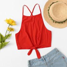Shein Knot Detail Halterneck Top