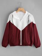 Shein Two Tone Hooded Jacket