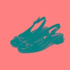 Shein Black Metallic Featured Vamp Slingback Sandals