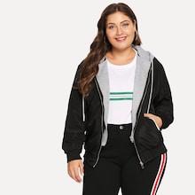 Shein Plus 2 In 1 Hooded Jacket